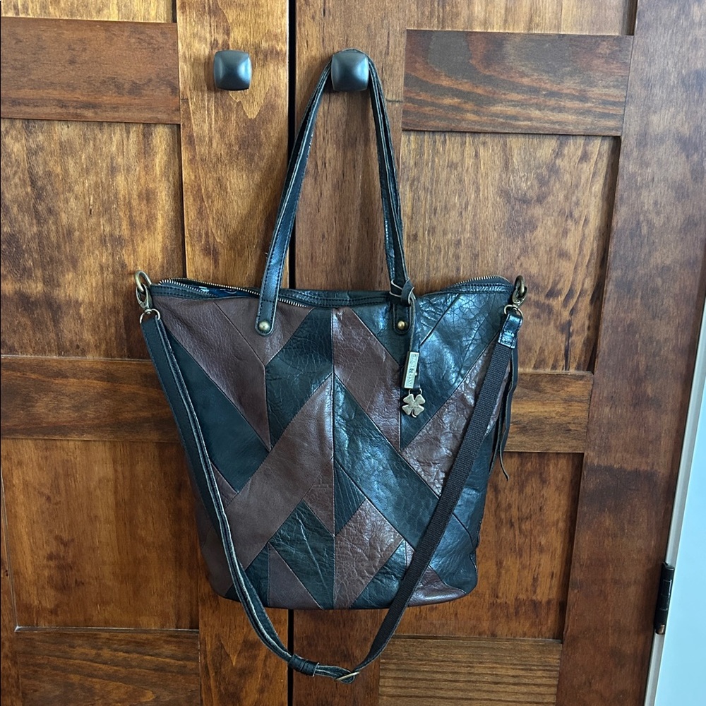 Lucky Brand leather handbag- Brown and Black